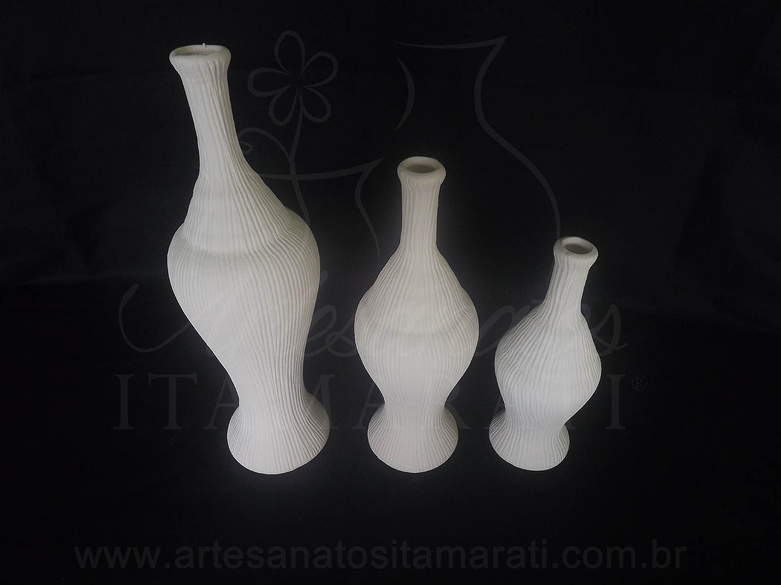 Trio Garrafa Riscada Boliche Fino